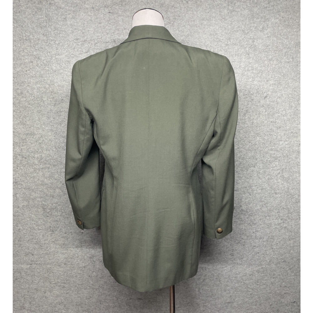 Vtg 80-90s Jones Wear Sage Green 1-button Womens 10 Blazer Shawl Lapel Career - Picture 7 of 9